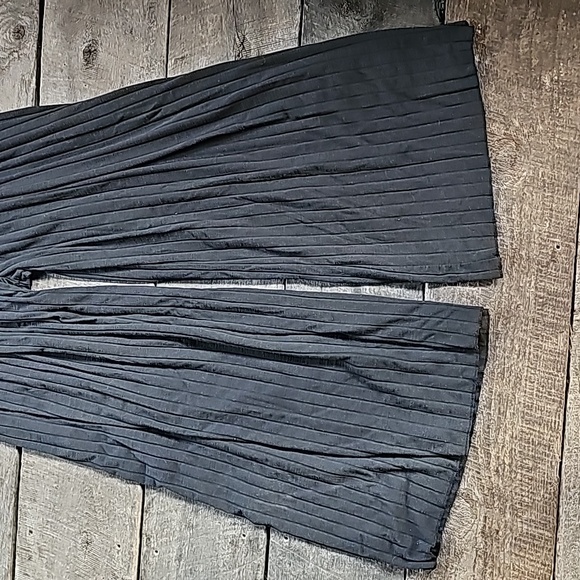 FREE PEOPLE High waist WIDE LEG Black pants - Picture 4 of 4